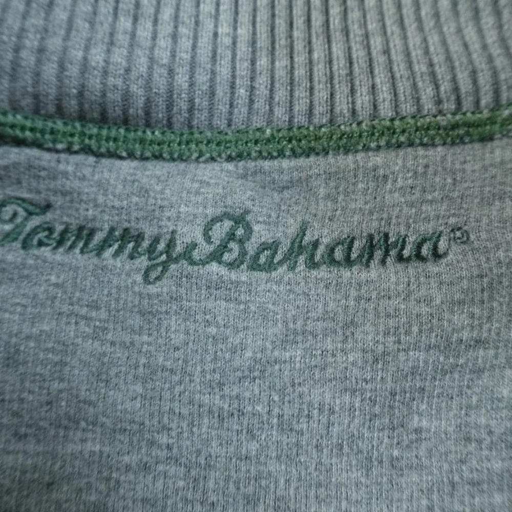 Tommy Bahama Sweater Mens L‎ Green 1/4 Zip Pullover Knit Long Sleeve Sweatshirt